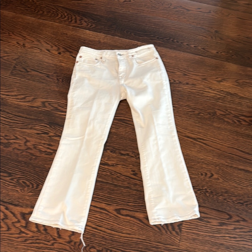R13 White Flare Jeans - Clean Bootcut Style